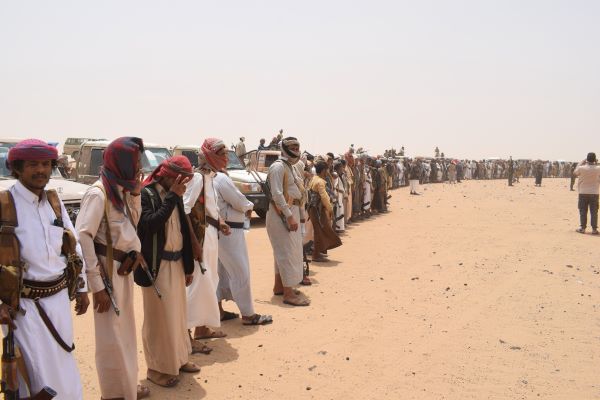 في تدشين مطارح قبائل دهم وأبناء الجوف.. العكيمي للحوثيين: عائدون للمحافظة وشطيف: كلنا صفا واحدا لدعم الجيش الوطني