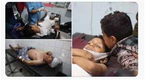 استشهاد طفل وإصابة 4 آخرين بقصف حوثي على حي سكني في تعز