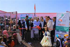 أفتتاح مدرسة للبنات بمخيم الجفينة للنازحين ،بتمويل من الهيئة الخيرية الإسلامية