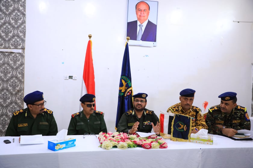 لقاء موسع بمأرب لقيادات الوحدات الأمنية التابعة لفرع ديوان وزارة الداخلية