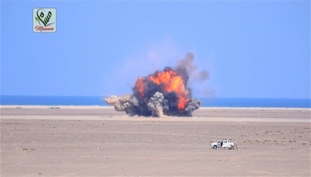 إتلاف أكثر من 1300 لغم وعبوة ناسفة حوثية جنوب الحديدة