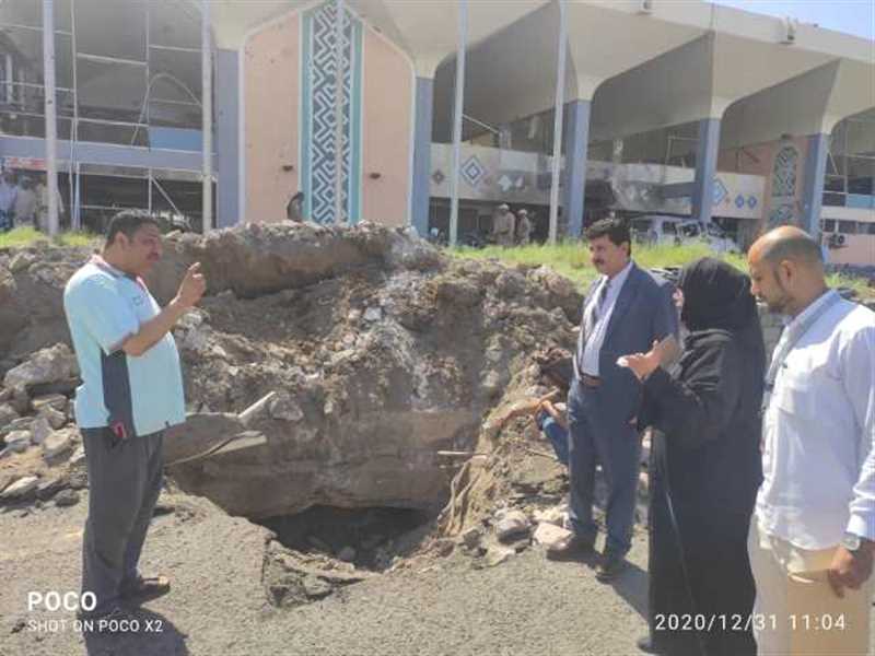 اللجنة الوطنية تحقق في جريمة استهداف مطار عدن