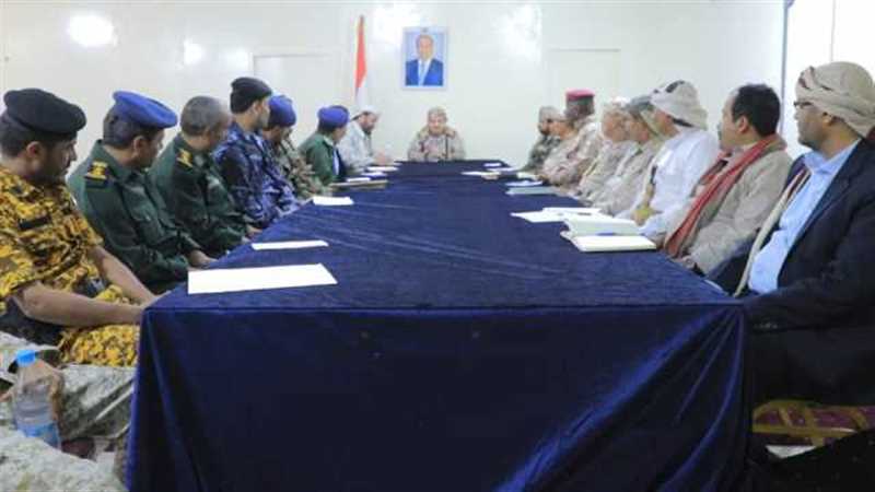 مارب: اجتماع أمني وعسكري مشترك يناقش مستجدات الأوضاع بالمحافظة